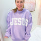 Jesus Embroidered Mock Neck Sweatshirt