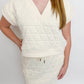 Fresh Air Quilted V-Neck Crop