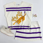 LSU Tiger Striped Sweater Top