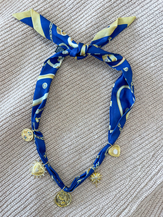 Tova Multi Charm Scarf Necklace