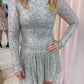 Zelda Mini Dress Platinum Sequins