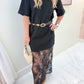 Lace Bottom T-shirt Dress