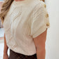 Typewriter Button Detail Sweater