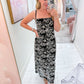 Night Blooms Crochet Embroidered Maxi