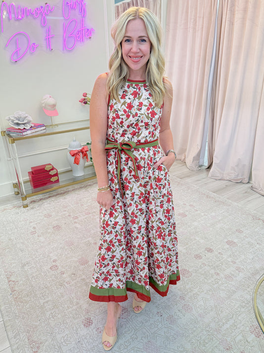 Vintage Poppy Maxi Dress