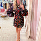 Scarlett Long Balloon Sleeve Cocktail Dress