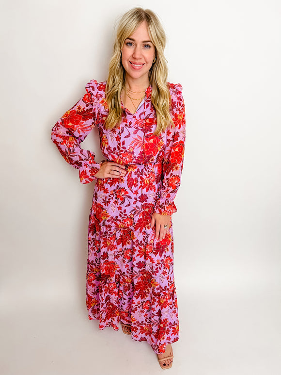 Charly Floral LS Maxi Dress