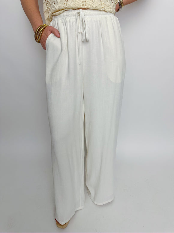 Sugarloaf Pull On Linen Pant