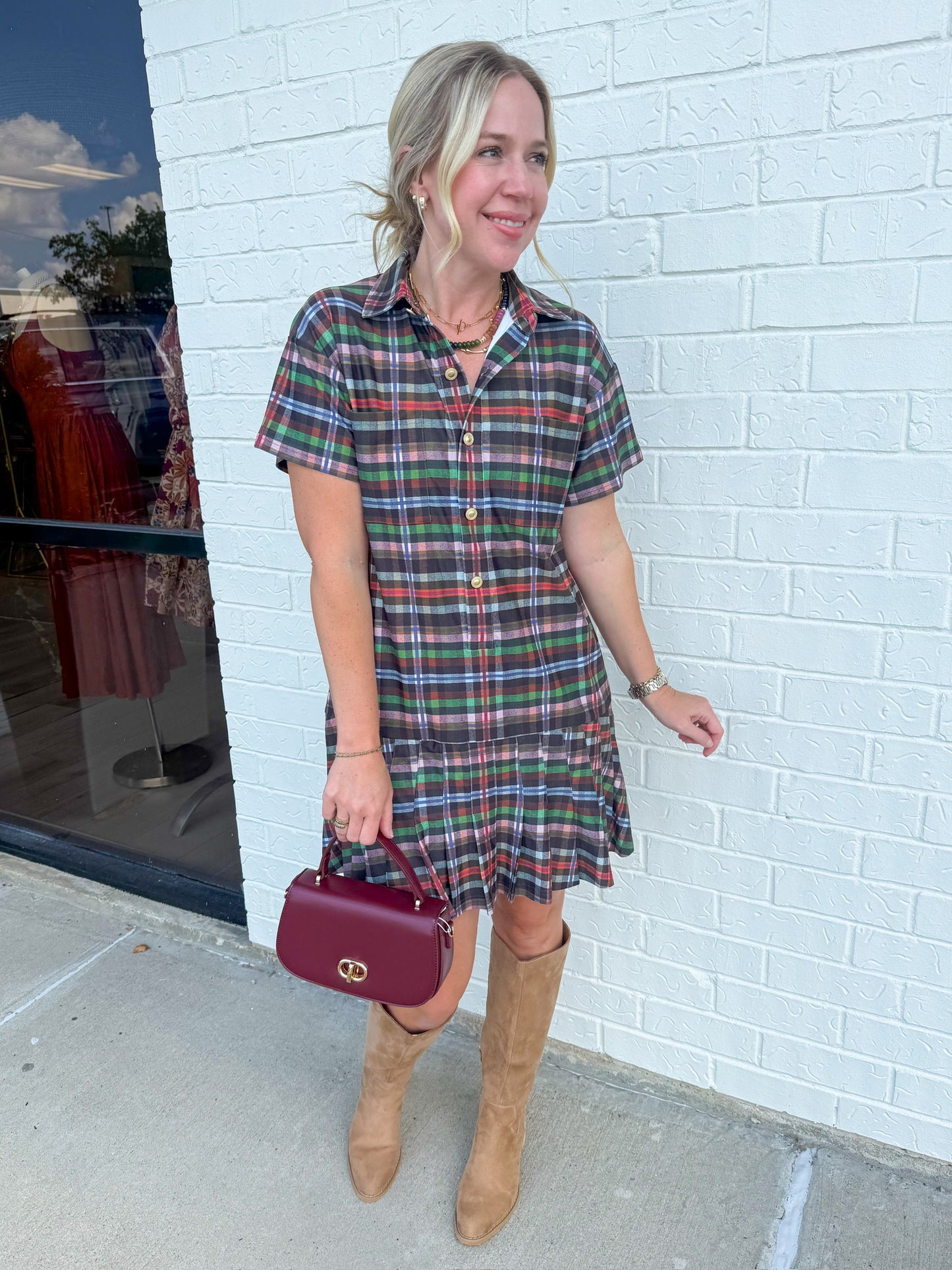 The Aspen Dress Stockholm Plaid