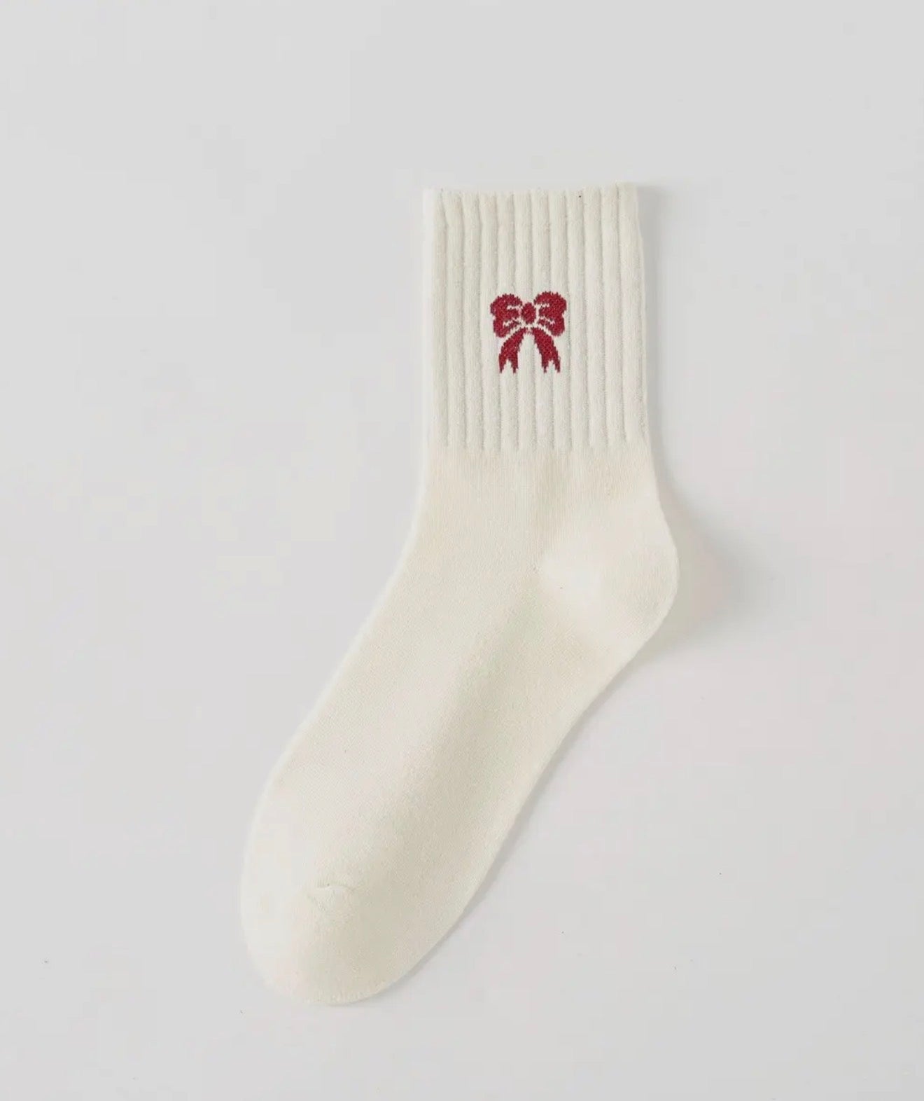 Bow Knit Crew Socks