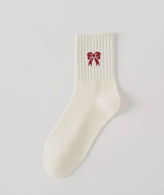 Bow Knit Crew Socks