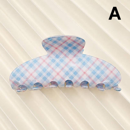 Pastel Plaid & Gingham Hair Claw Clip