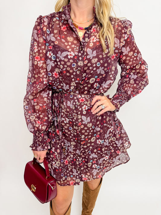 Nature Walk Tie Waist Dress