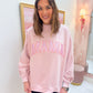 Mama Mock Neck Sweatshirt Light Pink
