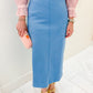 On The Horizon Suede Midi Skirt
