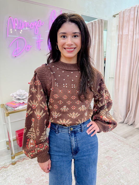 Primrose Pearl Cable Sweater