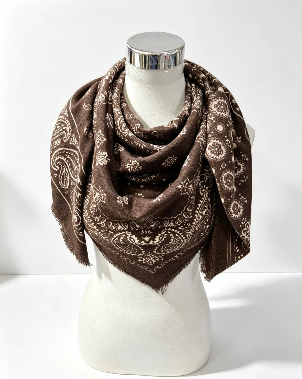 Paisley Quadrant Print Large Scarf