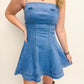 Nashville Denim A-line Mini Dress