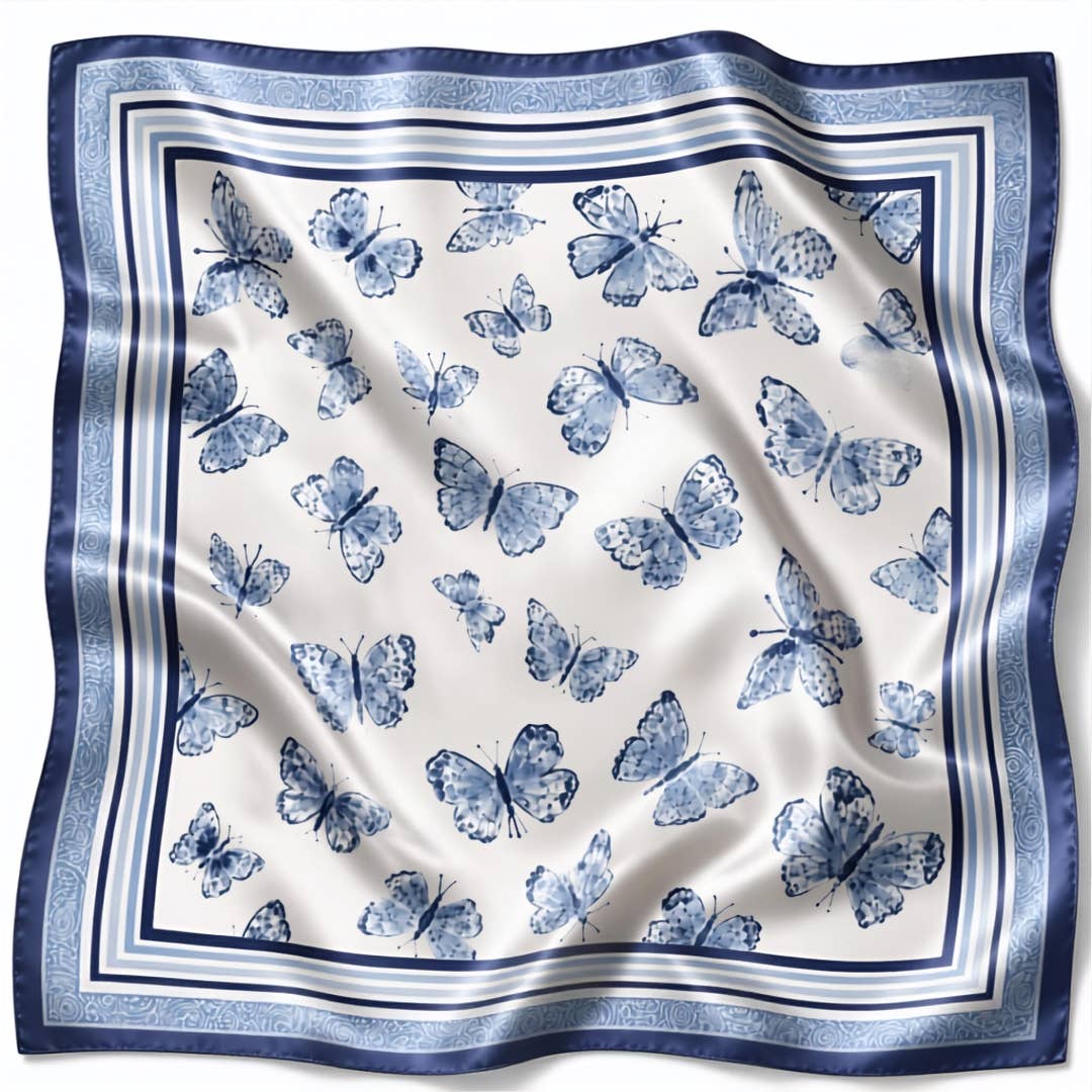 Royal Blue & White Gameday Bandana Scarf