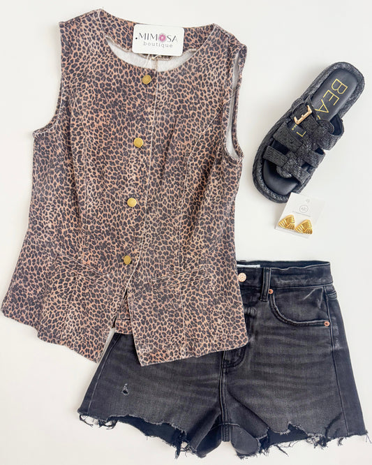 Anita Leopard Vest Top
