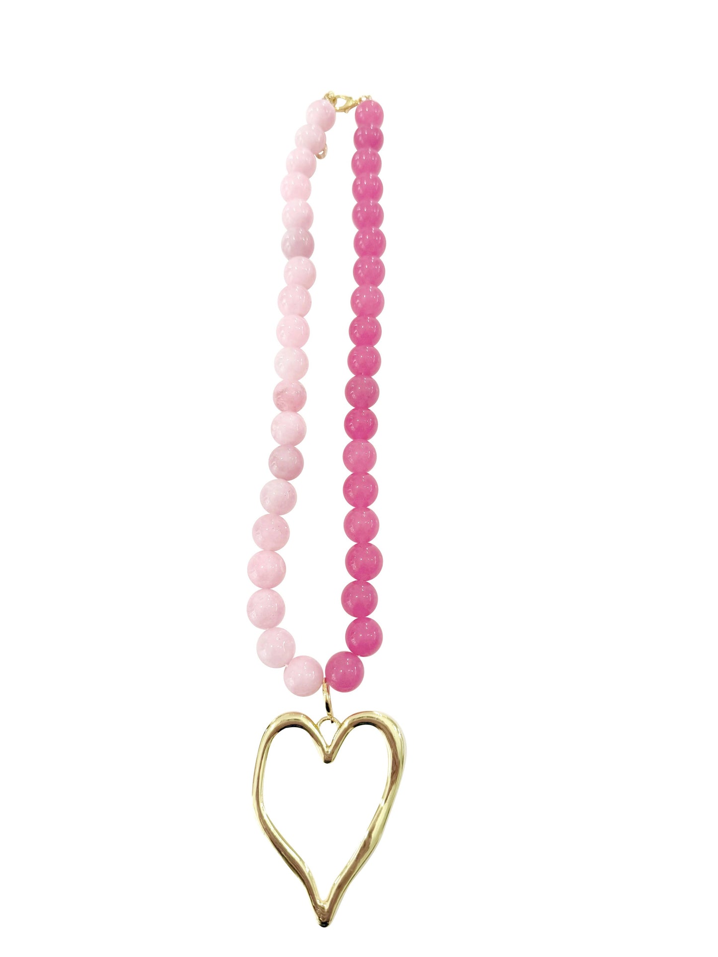 Maven Beaded Necklace with Jumbo Heart Charm