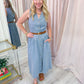 Denim 80's Maxi Shirt Dress