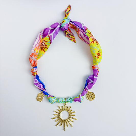 Bahama Sun Scarf Charm Necklace