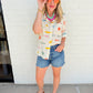 Multi Fish Shirt Button Up Top