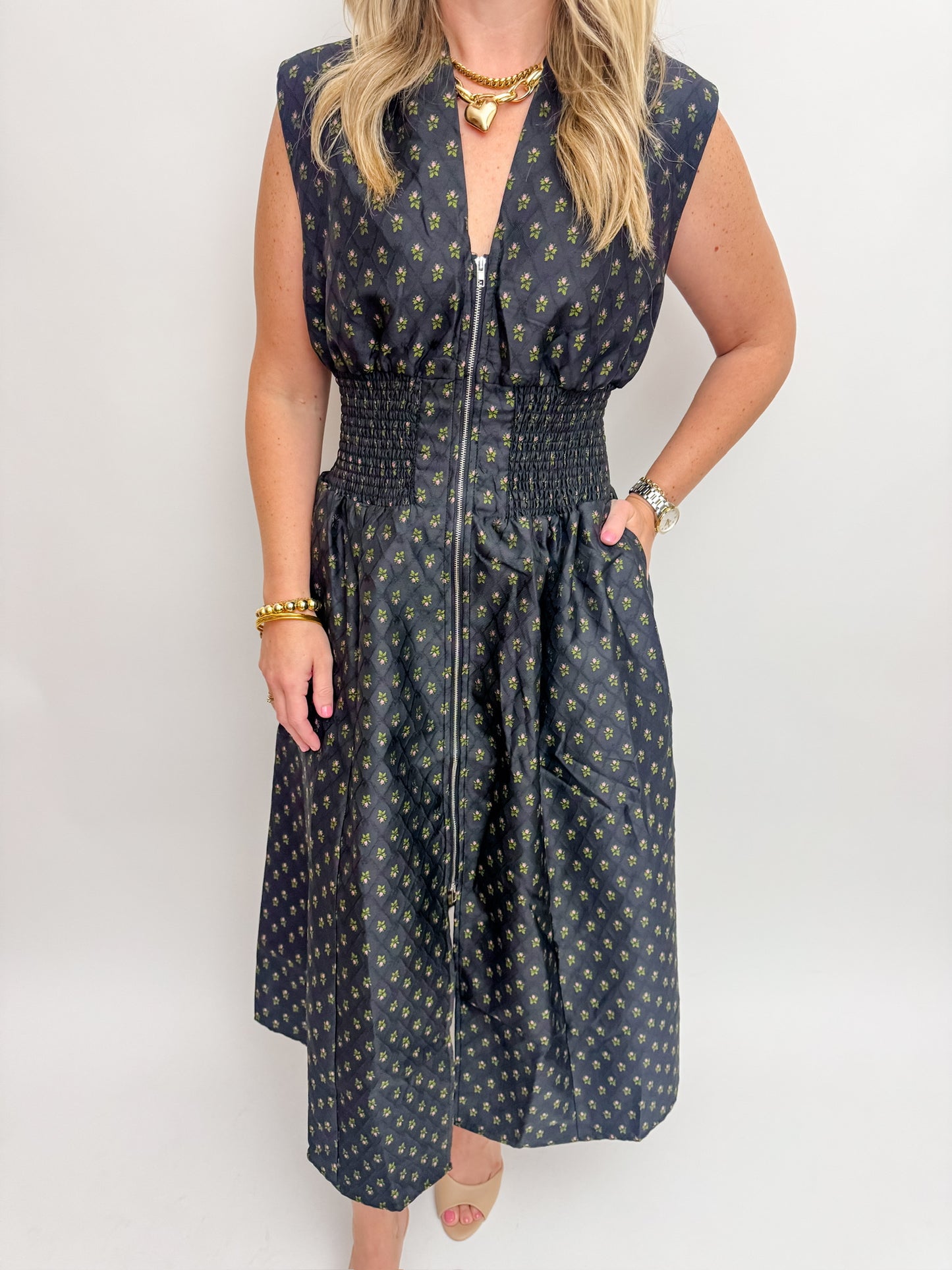 An Autumn Walk Midi Dress