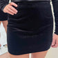 Cindi Velvet Mini Skort