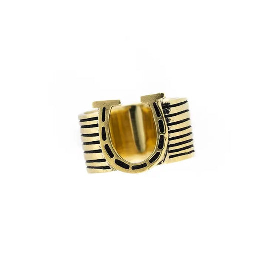 Horseshoe Brass Scarf Slide Ring