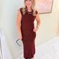 Wandering Knit Dress Burgundy