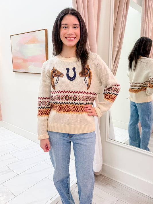 Cowboy Crewneck Sweater