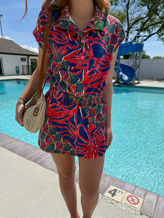 Stevie Skort Nautical Geo