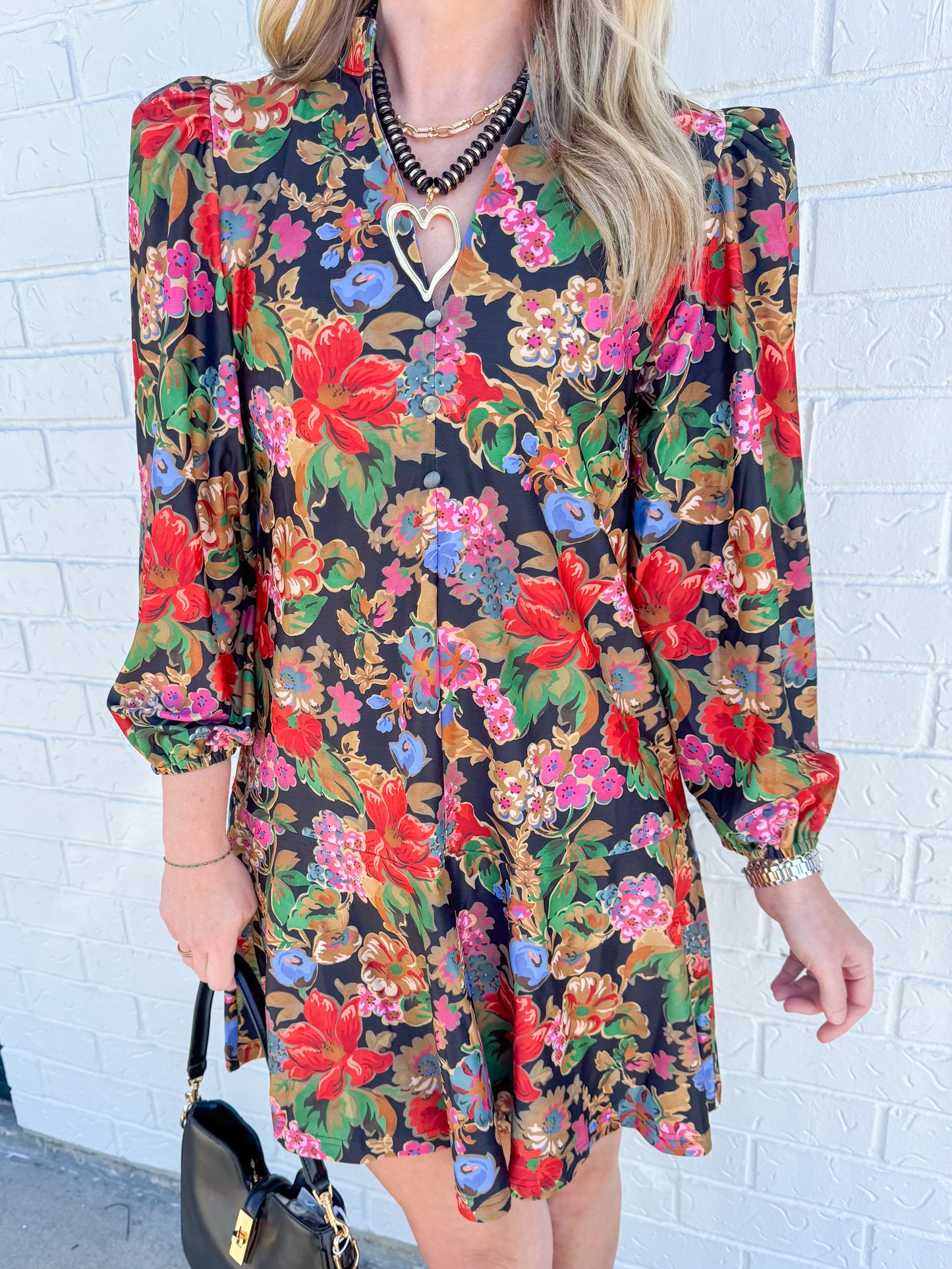 The Hazel Dress Midnight Petals