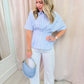 Kelli Striped Collared Top