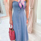 ZS Angel Eyes Chambray Midi Dress