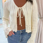 Chamomile Front Tie Cardigan