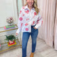 Striped Disco Cowgirl Icon Collared Top