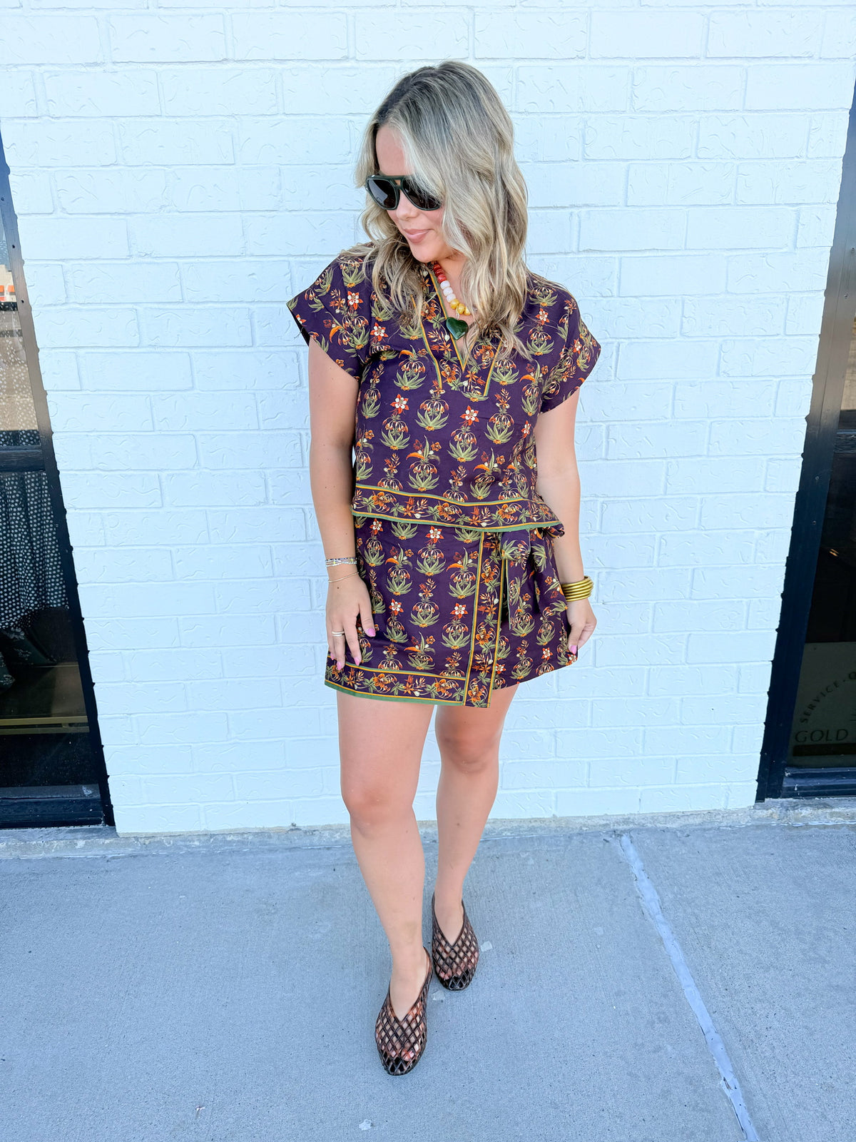 Autmn Garden Print Skort