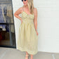 Perle 2 Tone Pipped Sweetheart Neck Midi Dress
