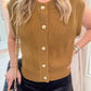 Chestnut Button Up Sweater Vest