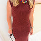 Wandering Knit Dress Burgundy