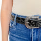 Metallic Studded Leather Belt