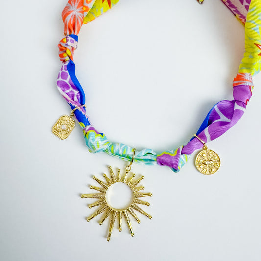 Bahama Sun Scarf Charm Necklace