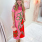 Elliot Dress Fuchsia Outline
