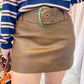 Maverick Mini Skirt Chestnut Brown