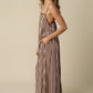 Lesly Striped Open Back Maxi Dress