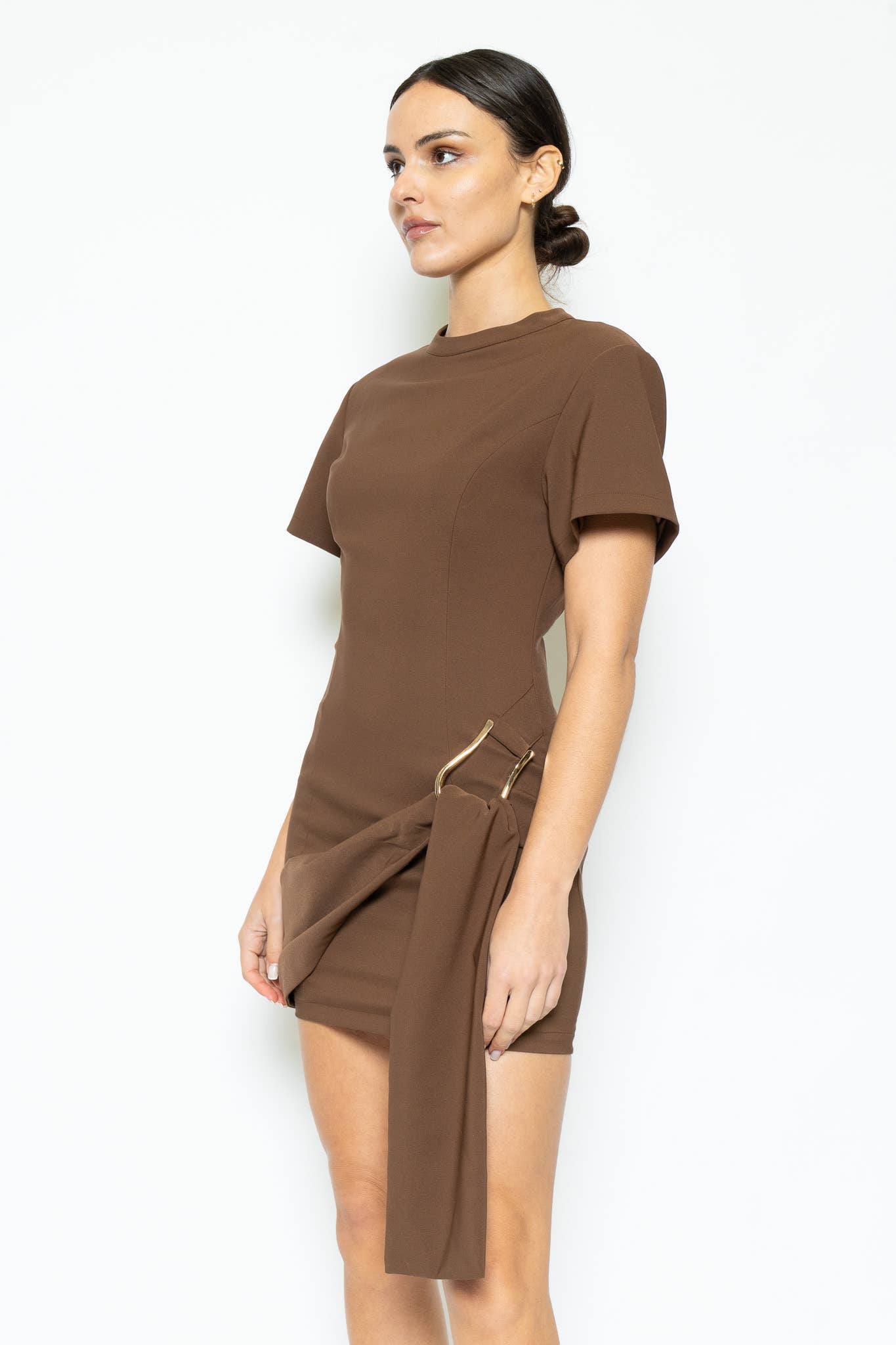 Espresso Sash Mini Dress