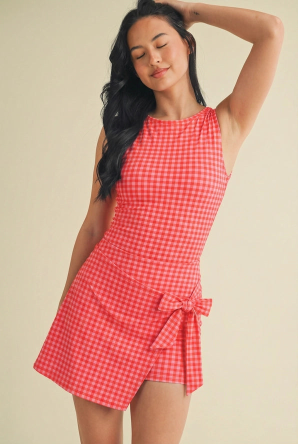 Rally Gingham Wrap Active Dress